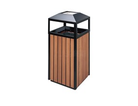 方形鋼木垃圾桶